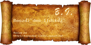 Beszédes Ildikó névjegykártya