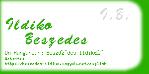 ildiko beszedes business card